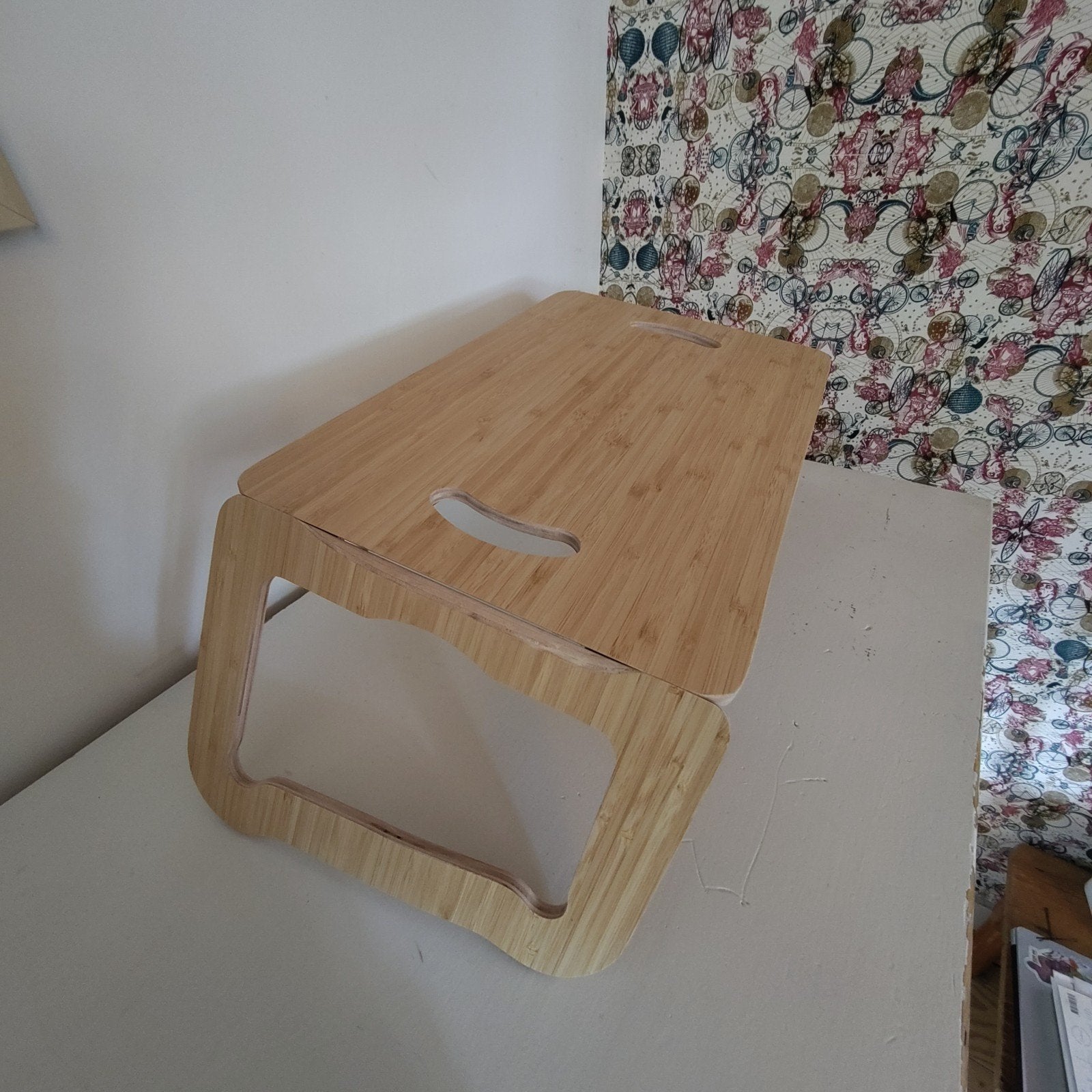 Laptoptafeltje bamboe IKEA, Ophalen of Verzenden, Gebruikt, IKEA