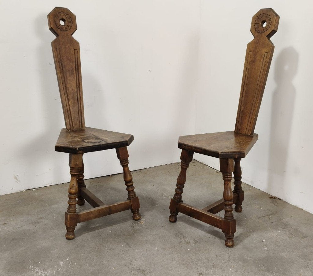 Vintage farmhouse-stijl stoelen, Gebruikt, Bruin, Onbekend, Ophalen of Verzenden