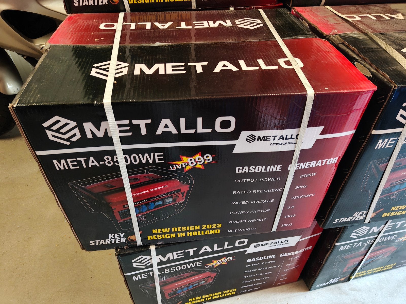 Metallo Benzine Generator met Elektrische start 8500W, Ophalen, Nieuw, Minder dan 5 kVA, Benzine