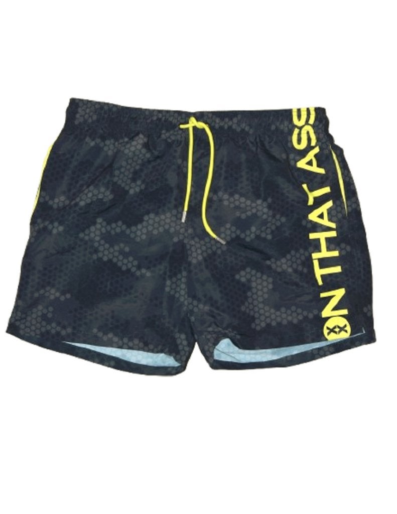 On That Ass swimshort, zwembroek, short, grijs/zwart, Mt. XL, On That Ass, Maat 56/58 (XL), Zwemshort, Meerkleurig