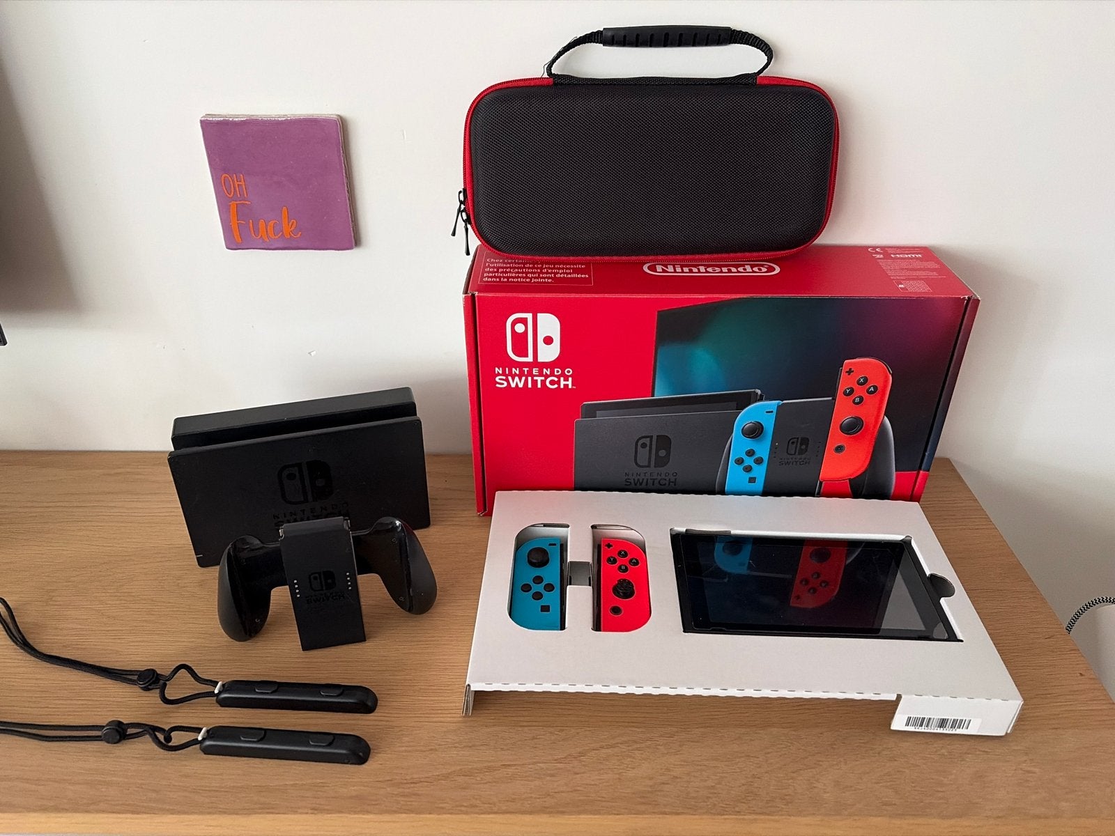 Nintendo Switch met Joy-Cons, Dock en Draagtas, Ophalen of Verzenden, Gebruikt, Met 2 controllers, Switch Original