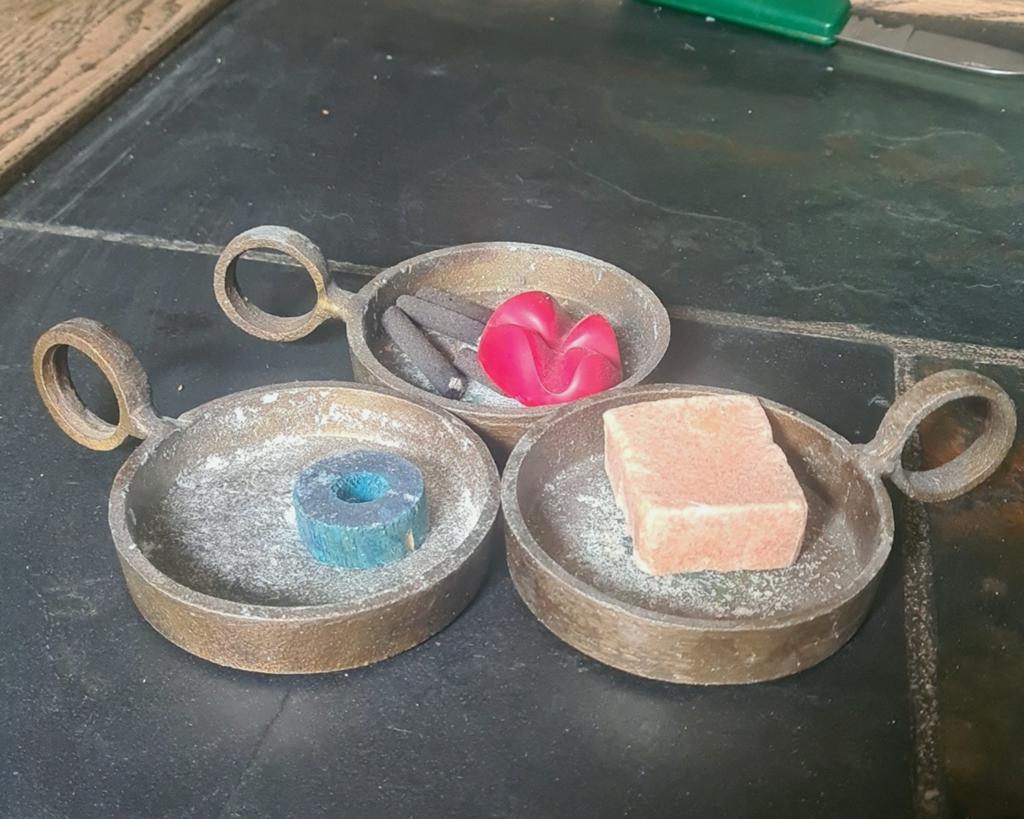Set van 3 koperen schaaltjes met handvat, Ophalen of Verzenden, Koper of Brons