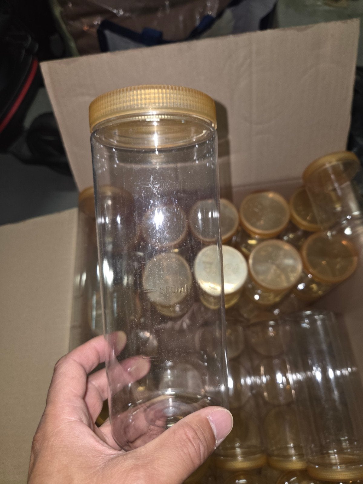 Set van transparante plastic potjes met deksel, Ophalen, Nieuw, Minder dan 50 cm