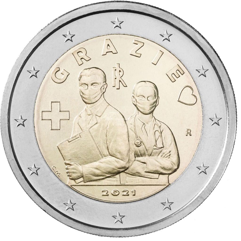 2 euro Italie 2021 - Grazie (UNC), Postzegels en Munten, Munten | Europa | Euromunten, Ophalen of Verzenden, Italië, 2 euro, Losse munt