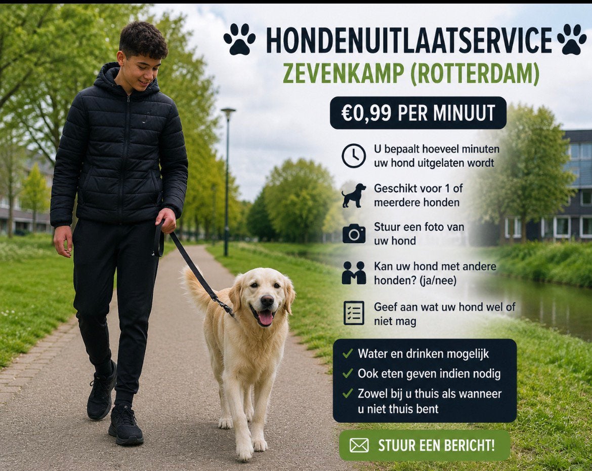 Hondenuitlaatservice Zevenkamp Rotterdam, Ophalen
