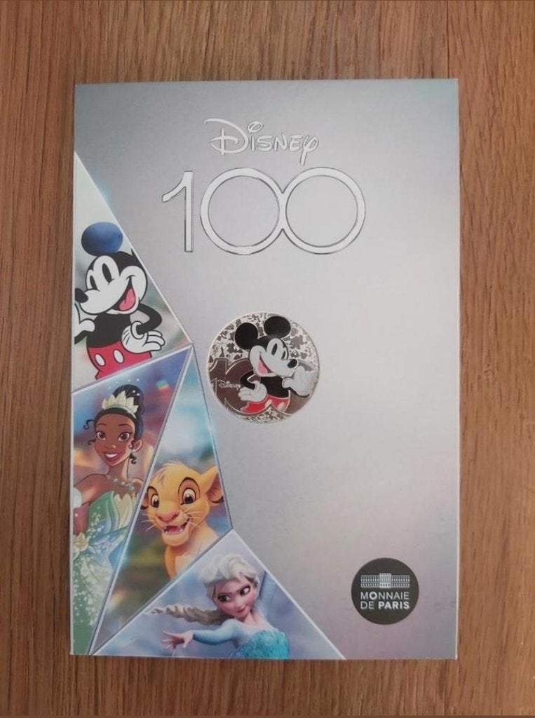 Zilveren munt 10 euro Frankrijk, 100 jaar Disney, Postzegels en Munten, Ophalen of Verzenden, Frankrijk, Overige waardes, Zilver