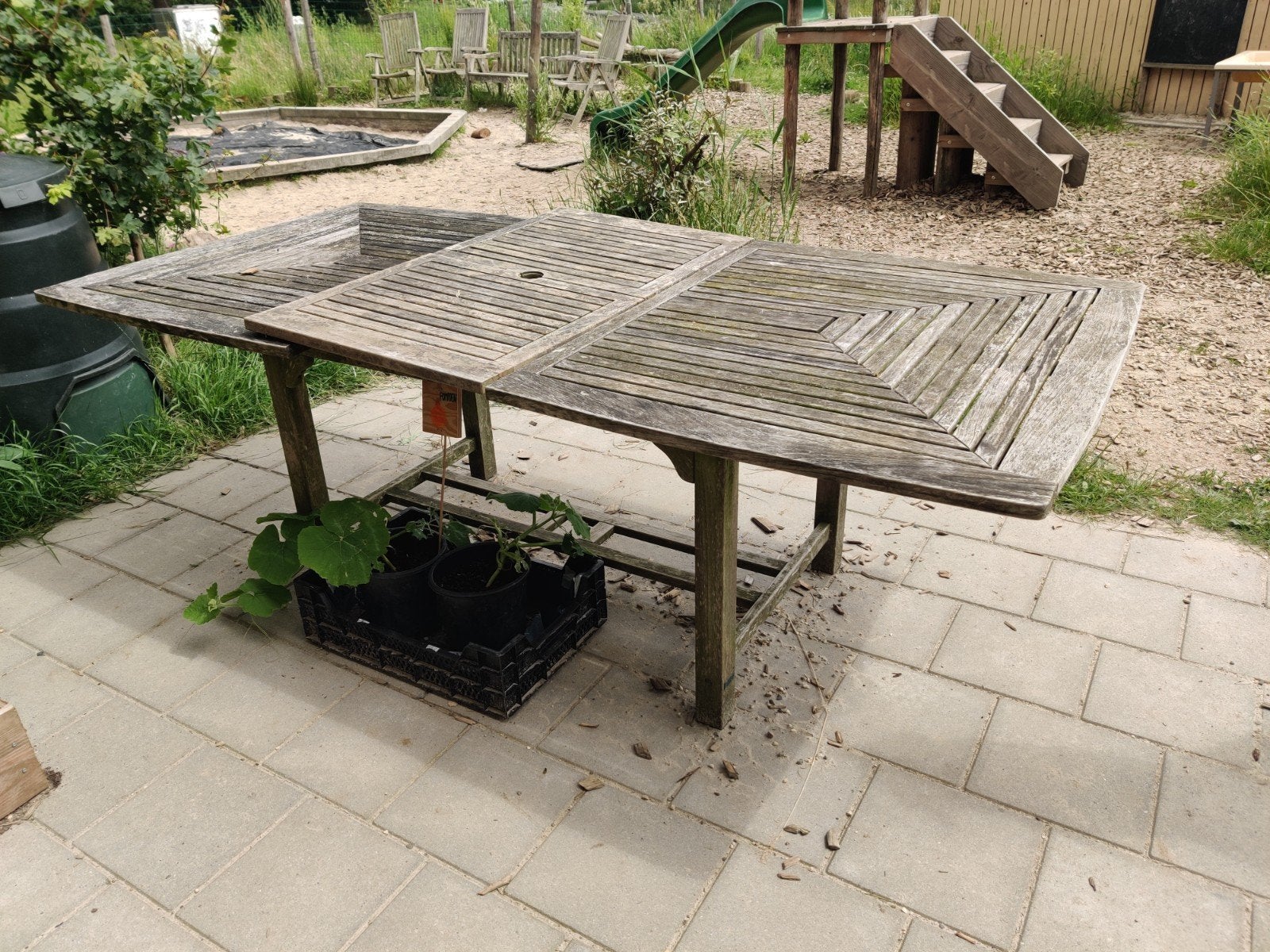 GRATIS ophalen tuintafel, Tuin en Terras, Tuintafels, Ophalen, Gebruikt, Rechthoekig