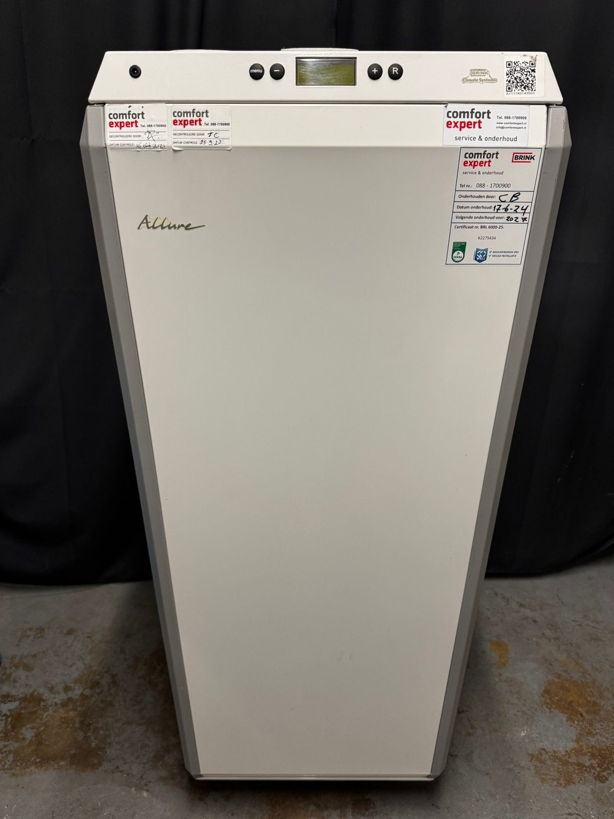 Brink Allure B25 HRD V5 Downflow 2100 m3/h BJ 09-2014 (ZGAN), Doe-het-zelf en Verbouw, Verwarming en Radiatoren, Ophalen, Hoog rendement (Hr)