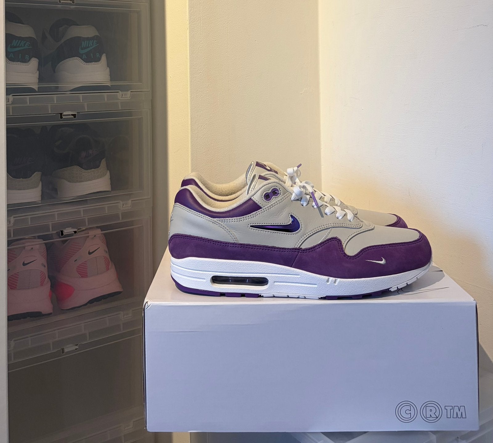 Nike Air Max 1 NBY PurpleGrey Jewel 46, Ophalen, Nieuw, Overige kleuren