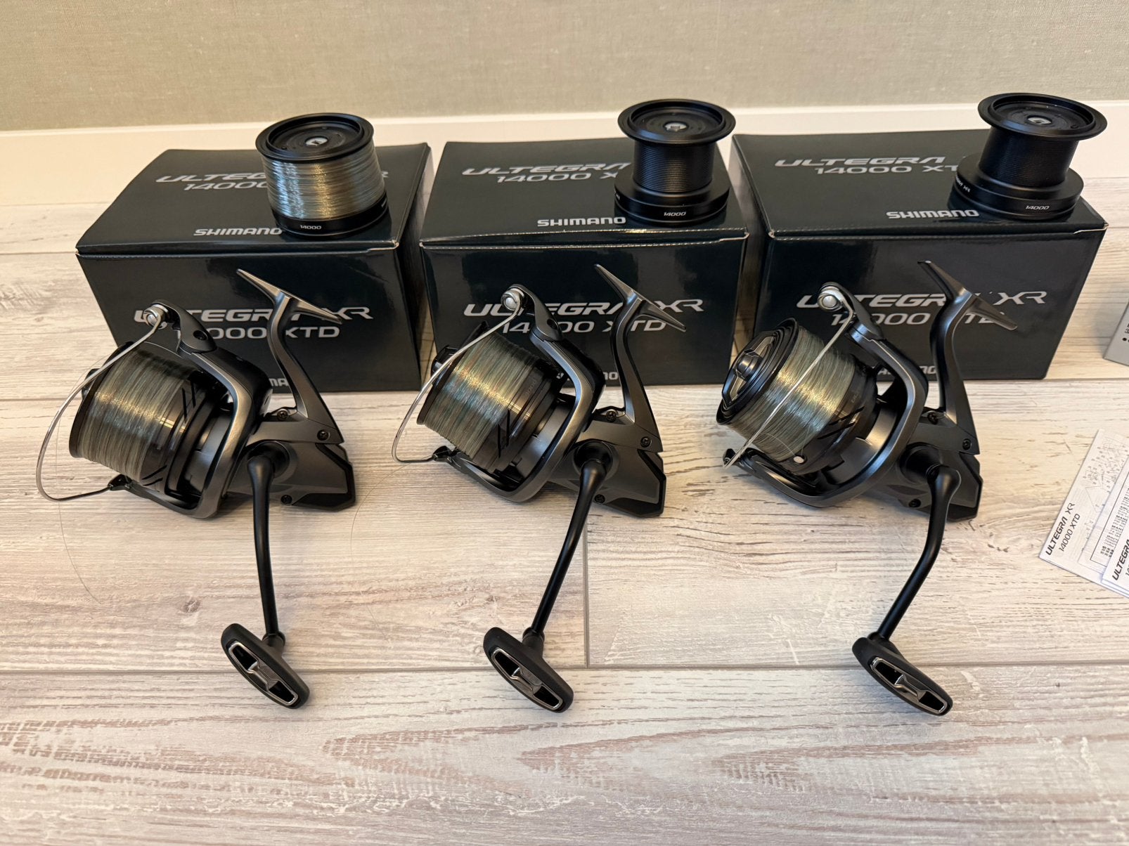 3 x Shimano Ultegra XR XTD 14000 incl reserve spoelen NIEUW, Watersport en Boten, Ophalen of Verzenden, Nieuw, Molen