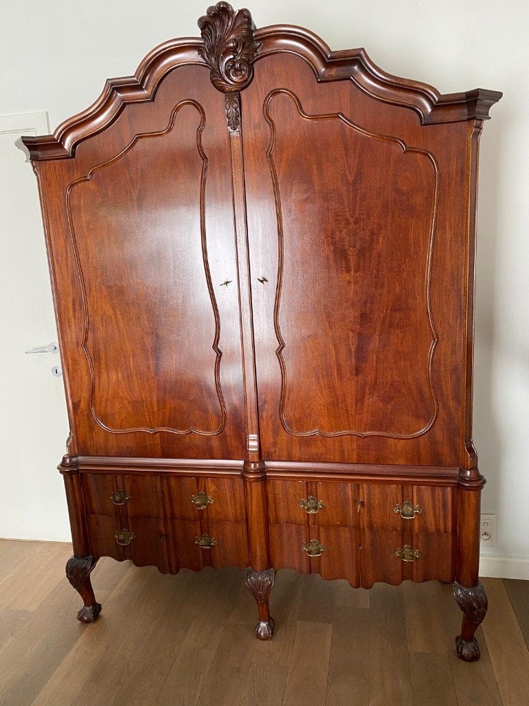 Kast mahoniehout stijl hollands kabinet, Ophalen