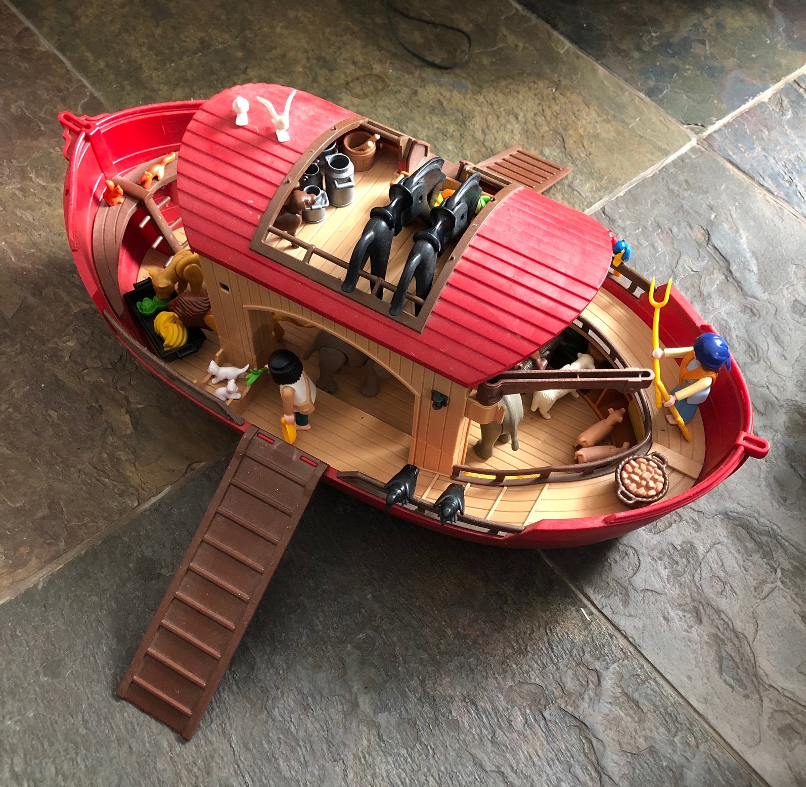 Ark van Noah, Platmobil, met heel veel dieren, Ophalen of Verzenden, Zo goed als nieuw
