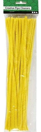 Deco chenille draad geel 50 stuks dikte 6 mm lengte 30 cm, ., Geel, Nieuw, Ophalen of Verzenden