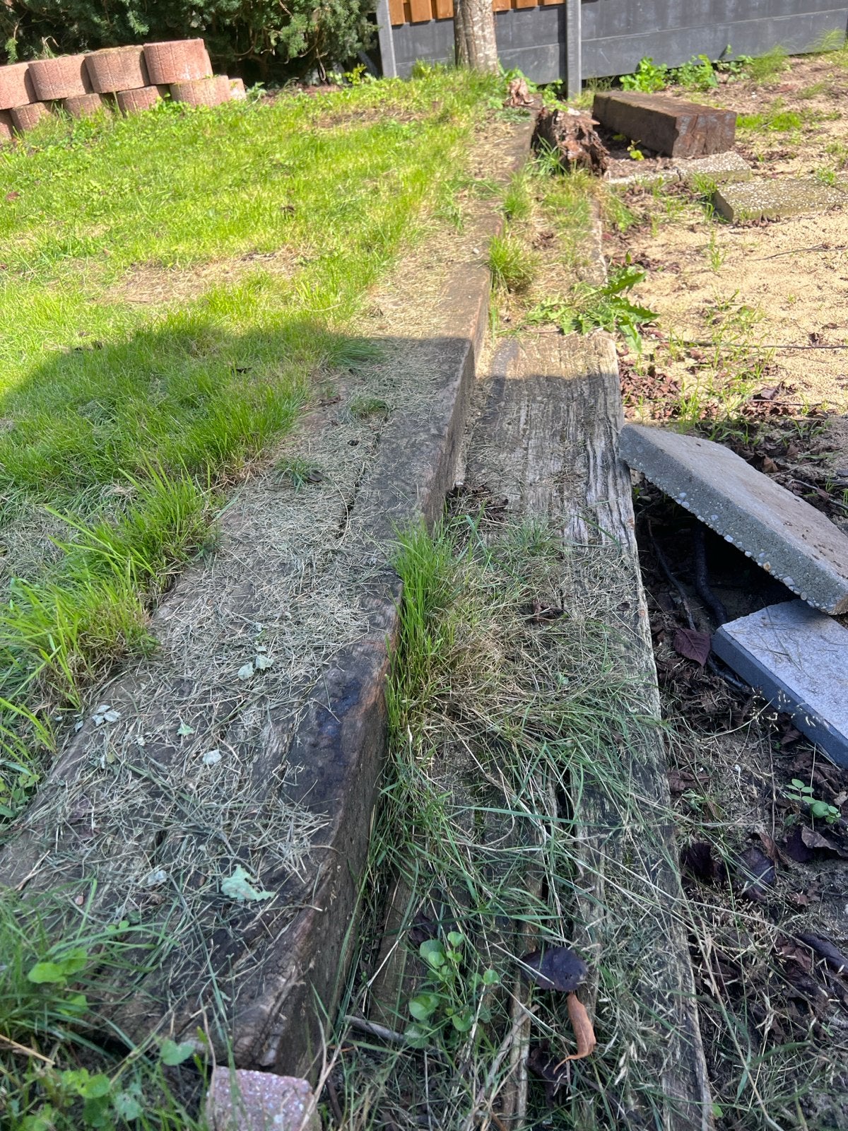 houten spoorbielzen, Ophalen, Gebruikt, 25 tot 50 cm, Biels
