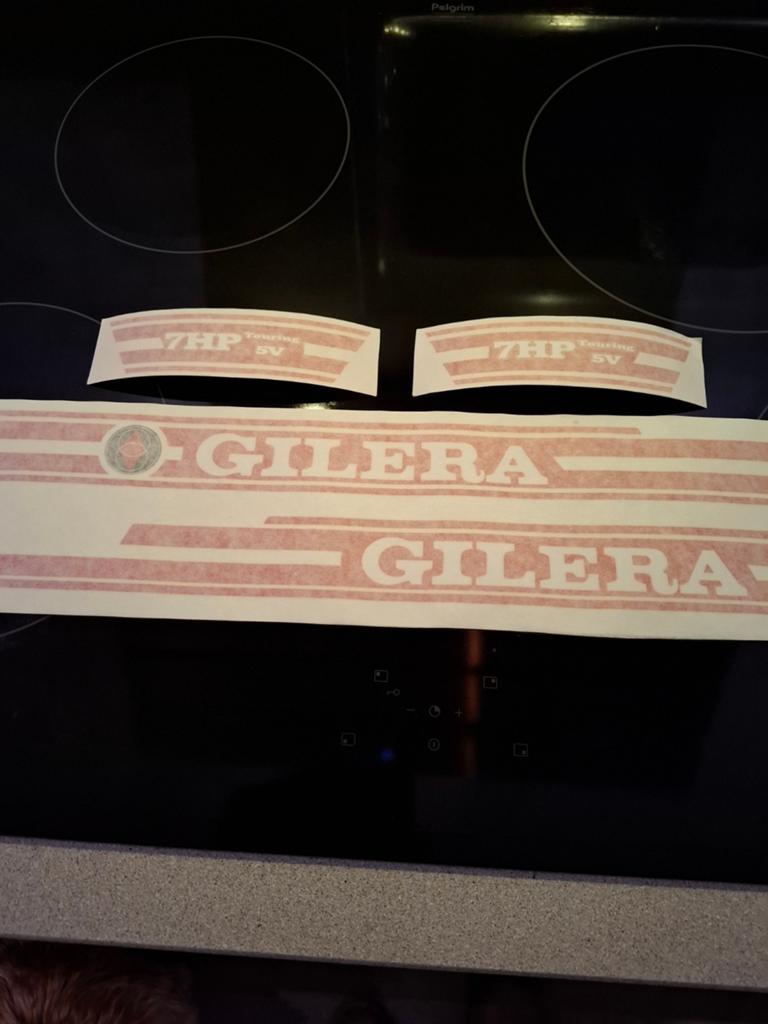 Gilera touring oldtimer  sticker set., Ophalen of Verzenden, Nieuw, Overige merken