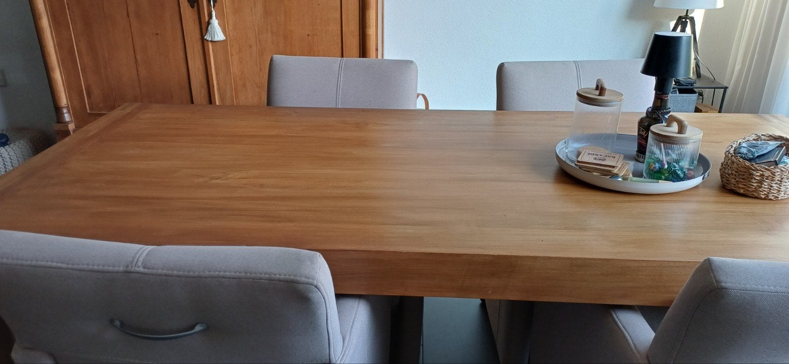 Mooie zeer zware eetkamertafel 2.00 x 0.90, Huis en Inrichting, Tafels | Eettafels, Ophalen, 50 tot 100 cm, Zo goed als nieuw