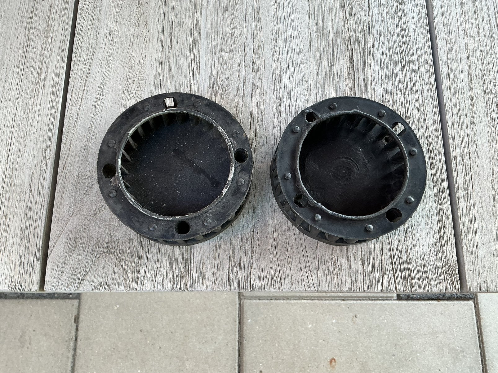 Te koop twee vier gaads schoepenrad geforceerde koeling., Ophalen of Verzenden, Gebruikt, Blok