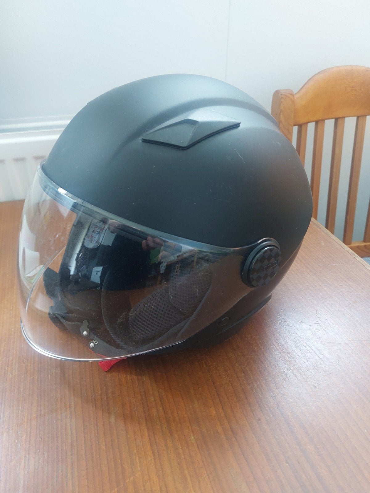 Vito Uno Scooterhelm Mat Zwart - Maat XS (53-54cm), Fietsen en Brommers, Ophalen, Zo goed als nieuw, Extra small of kleiner