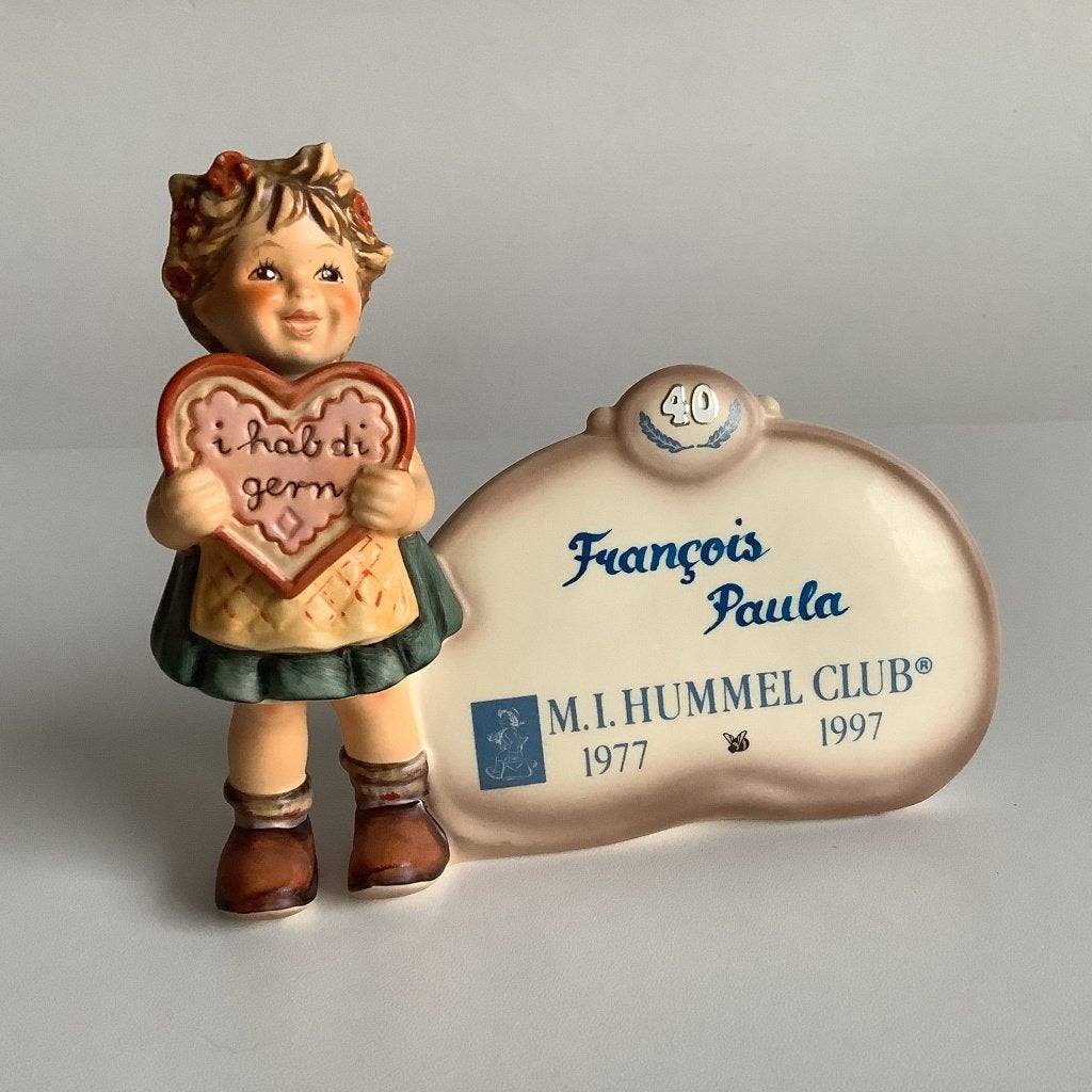Hummeltje "I hab di gern" met gepersonaliseerde plakkaat, Ophalen of Verzenden, Nieuw, Hummel