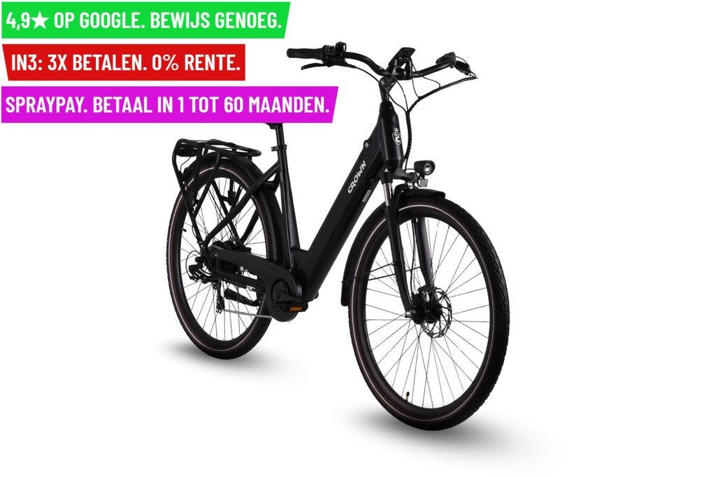 +Porto E-Bike 28"/53cm/Zwart-mat Garantie/Levering, Fietsen en Brommers, Elektrische fietsen, Overige merken, 9713 Bv Groningen
