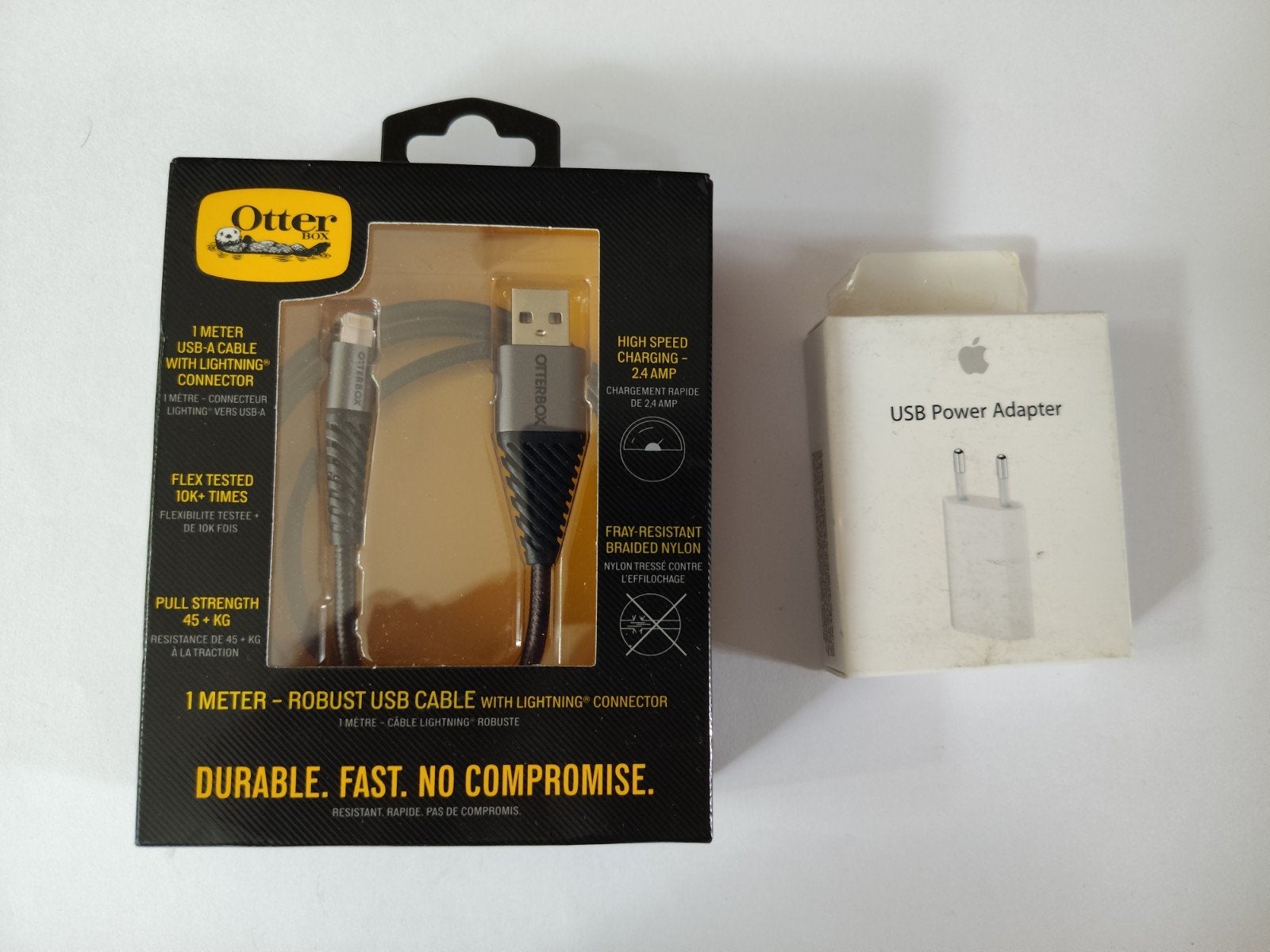 OtterBox USB-A naar Lightning kabel + Apple USB adapter, Ophalen of Verzenden, Nieuw
