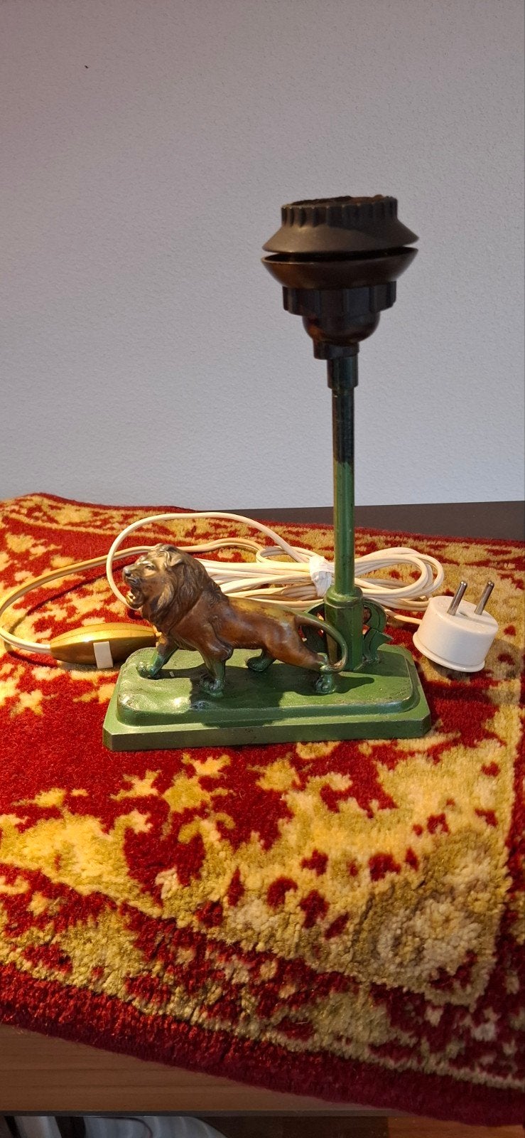 Art Deco Tafellamp met Leeuw - Vintage Design, Ophalen of Verzenden