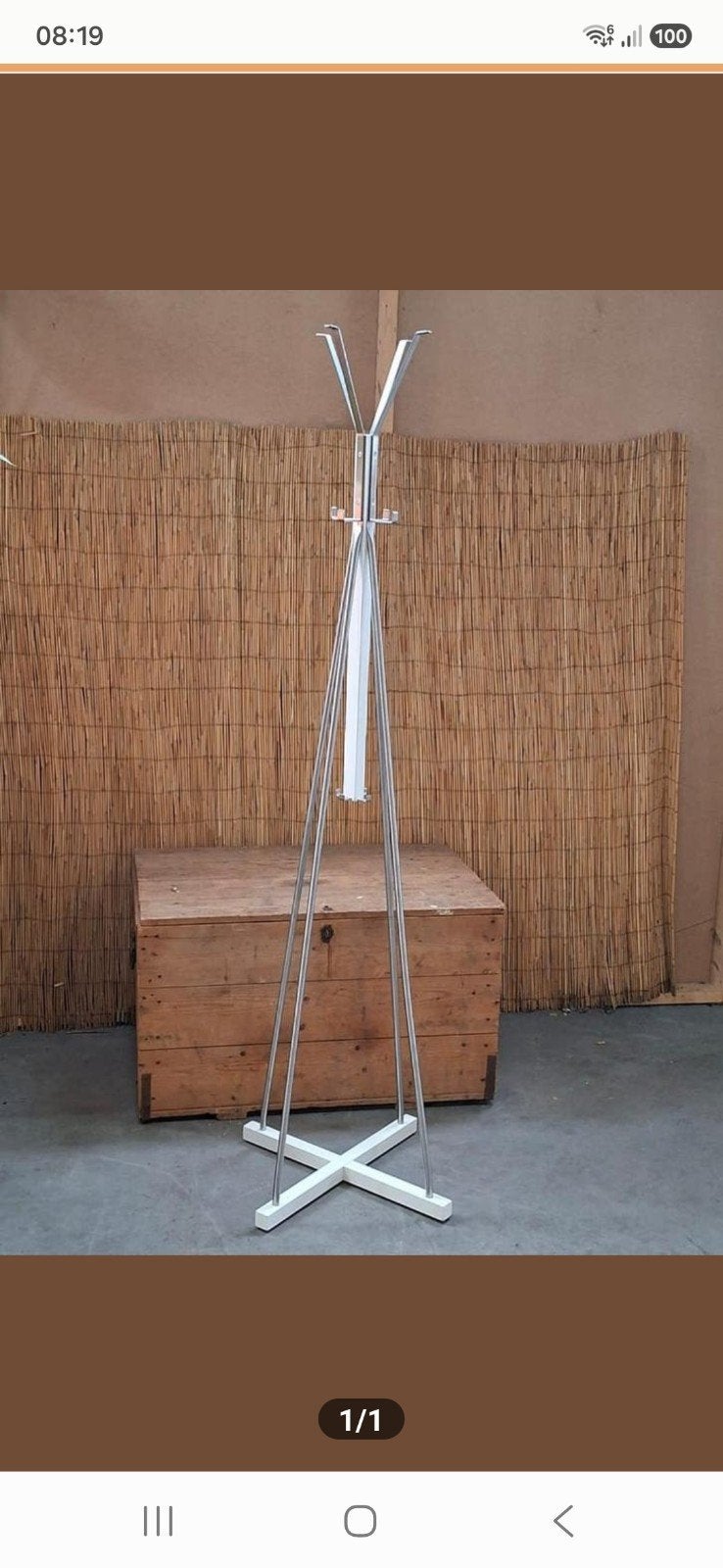 Witte staande kapstok, Huis en Inrichting, Woonaccessoires | Kapstokken, Ophalen, Hout, Staande kapstok, 150 tot 200 cm