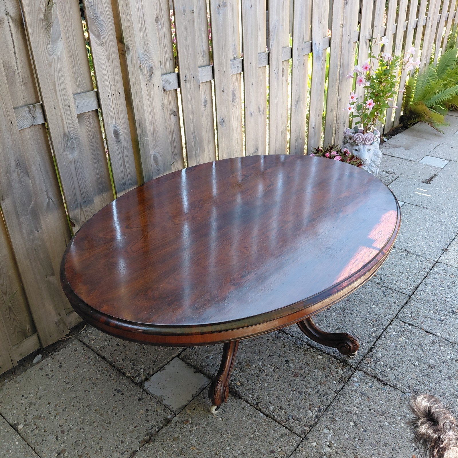 Klassieke ovale salontafel, Ophalen, Gebruikt, 100 tot 150 cm, 50 tot 100 cm