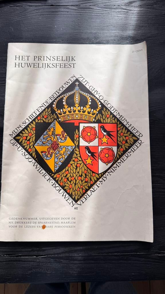 Gedenknummer Het prinselijk huwelijksfeest., Ophalen of Verzenden, Gebruikt, Nederland, Tijdschrift of Boek
