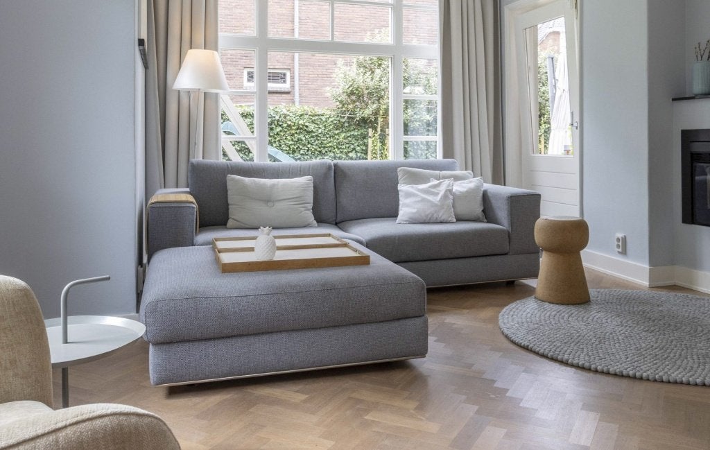 3 persoonsbank inclusief hocker, Ophalen, Gebruikt, 75 tot 100 cm, 250 tot 300 cm