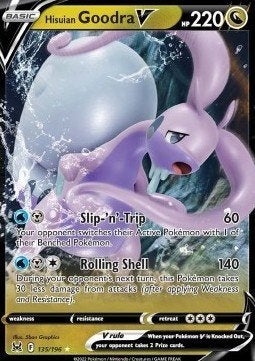 Pokemon - Hisuian Goodra V (LOR 135) Ultra rare.., Ophalen of Verzenden, Nieuw, Losse kaart, Foil
