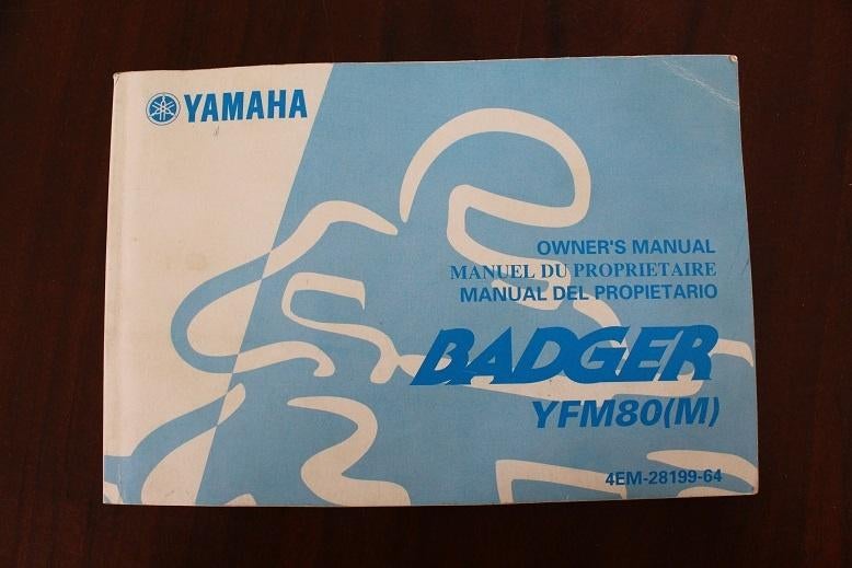 Yamaha YFM80 1999 ATV owner's manual YFM 80 quad, Ophalen of Verzenden, Yamaha