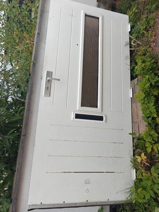 Hardhouten Buitendeur merk van Bruchem (201x92.5cm), Ophalen of Verzenden, Buitendeur, 200 tot 215 cm