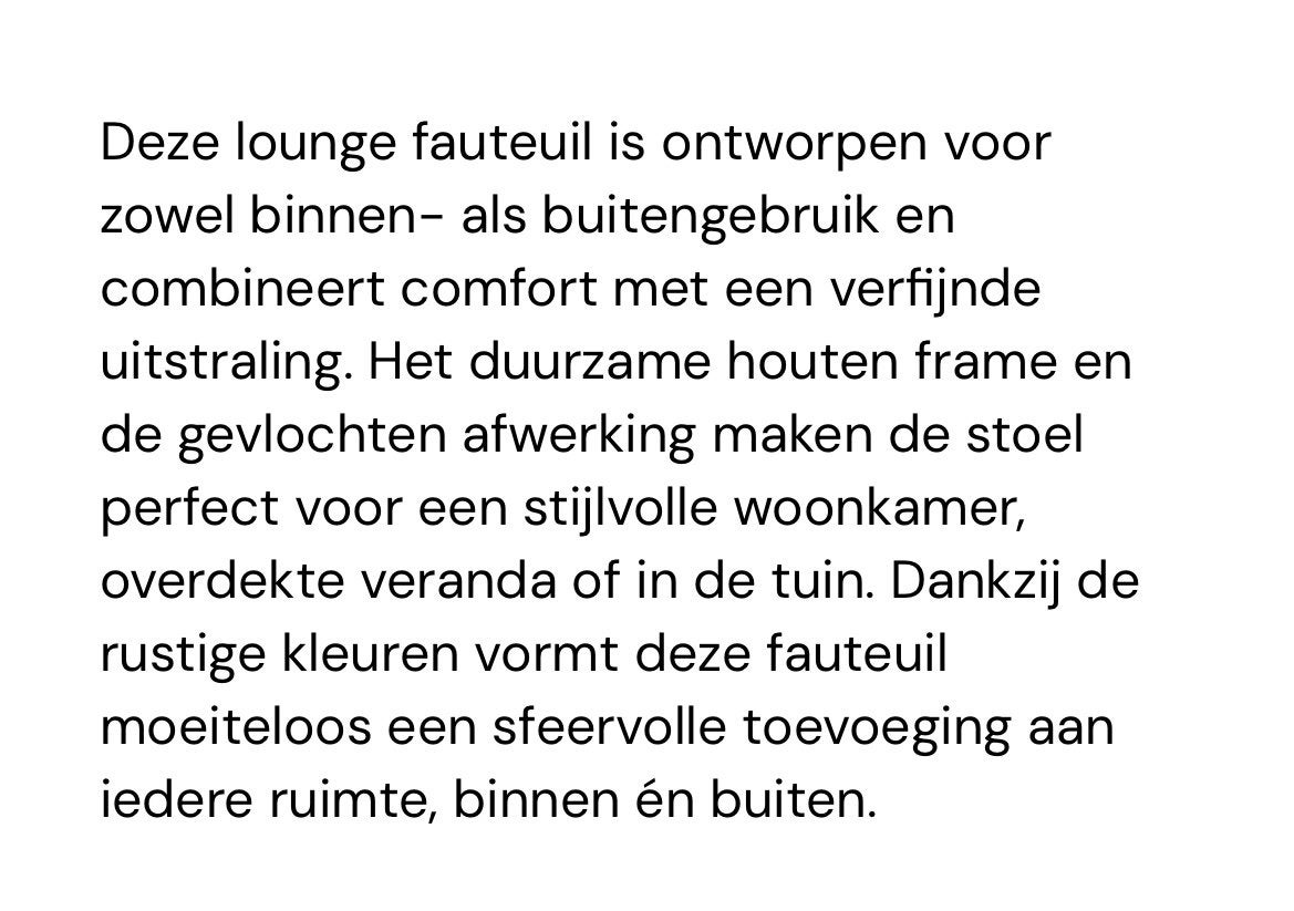 2x kwaliteits lounche stoel van Ibiza Outdoor, Ophalen, Zo goed als nieuw, Stoel, 2 zitplaatsen