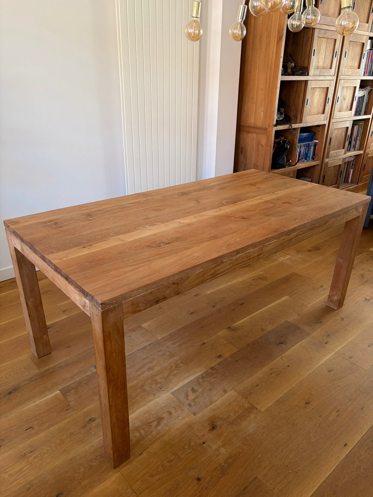 Teak tafel, 180 lengte x 90 breedte x 77,5 hoogte, Ophalen, Gebruikt, Teakhout, 50 tot 100 cm