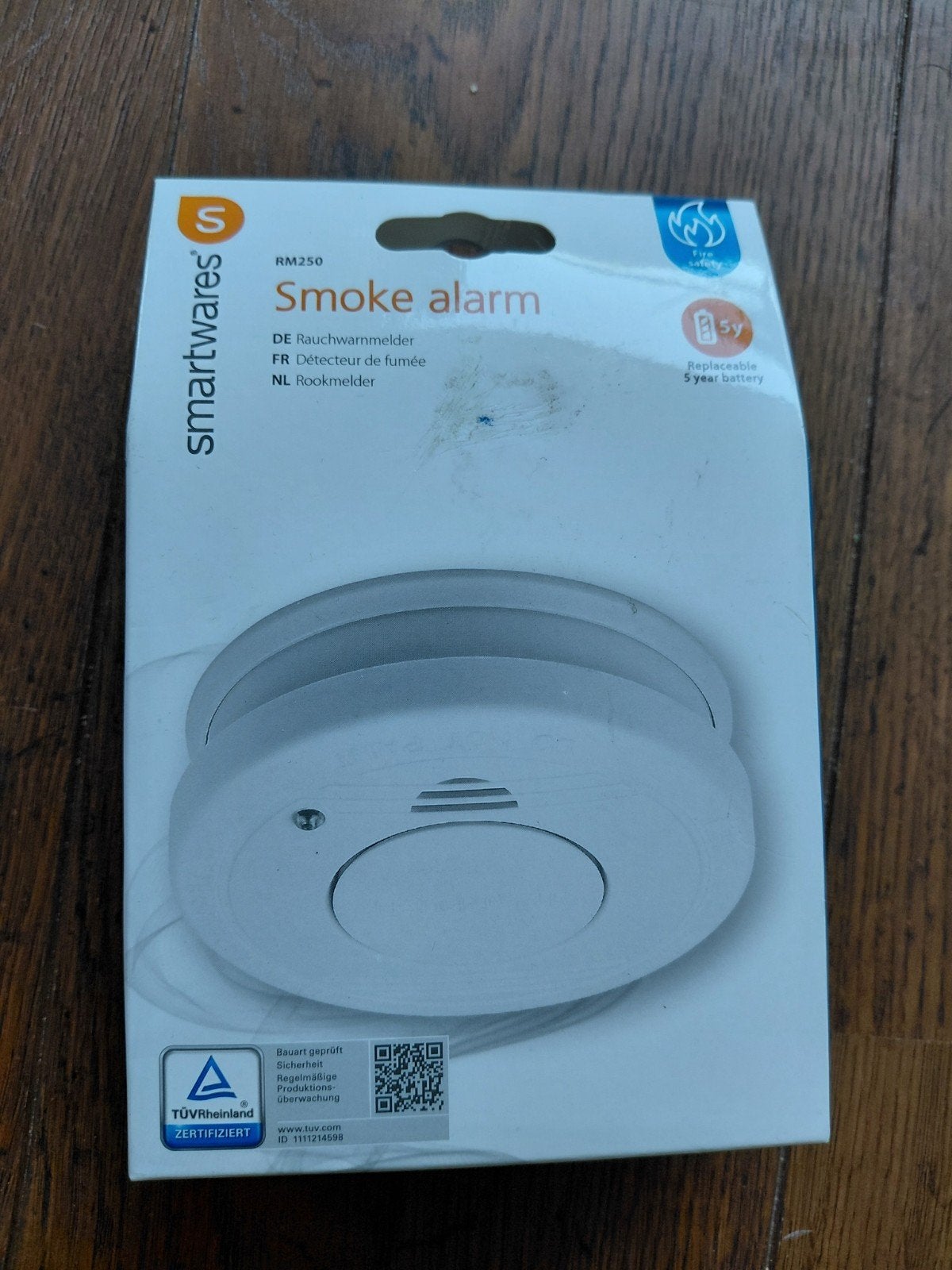 Smartwares RM250 Rookmelder - Nieuw in doos, Doe-het-zelf en Verbouw, Alarmsystemen, Nieuw, Ophalen of Verzenden, Compleet systeem