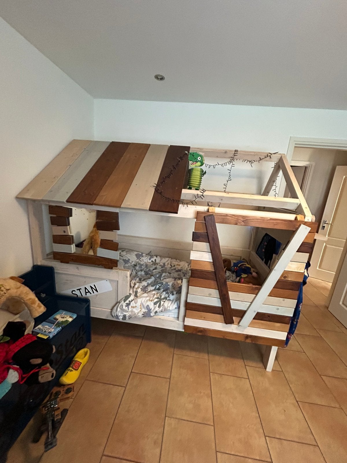 Boomhutbed (lifetime) zelfgemaakt, Ophalen, Zo goed als nieuw, 180 cm of meer, 85 tot 100 cm