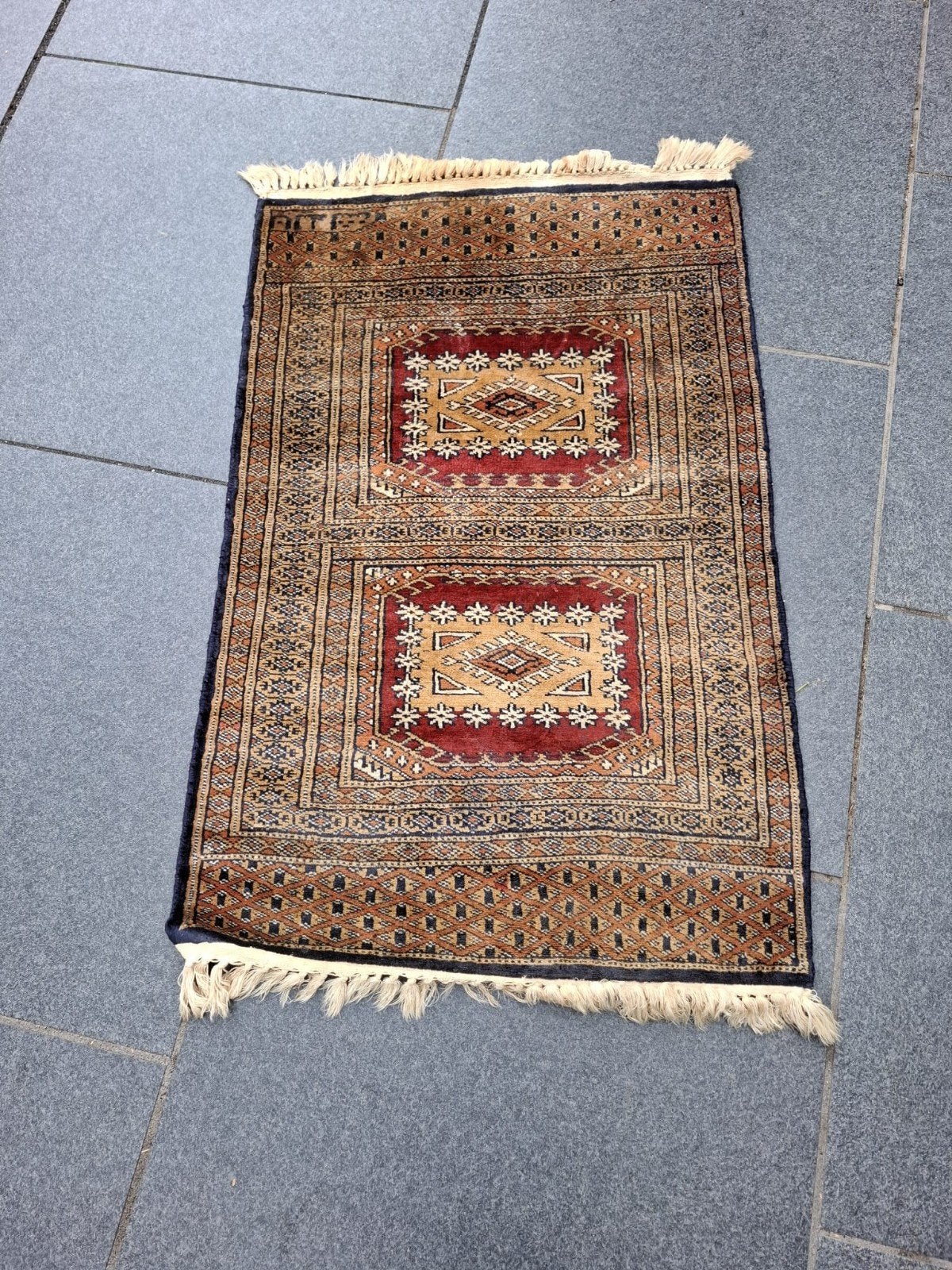 Handgeknoopt Oosters Tapijt - 95x64 cm, Huis en Inrichting, Ophalen, Rood, Gebruikt, 50 tot 100 cm