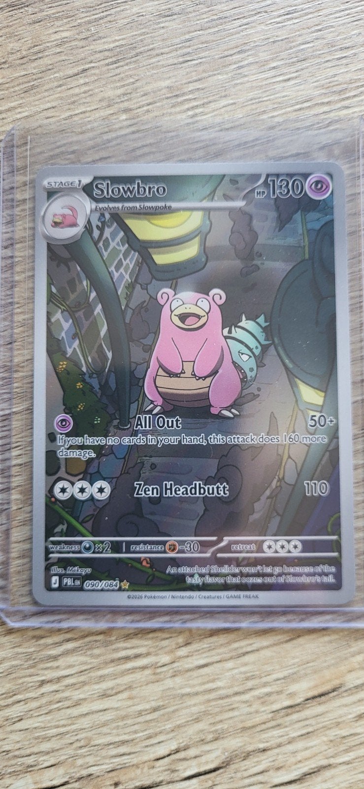 Slowbro Pitch-Black 090/084 Pokemon kaart, Ophalen of Verzenden, Nieuw, Losse kaart, Foil
