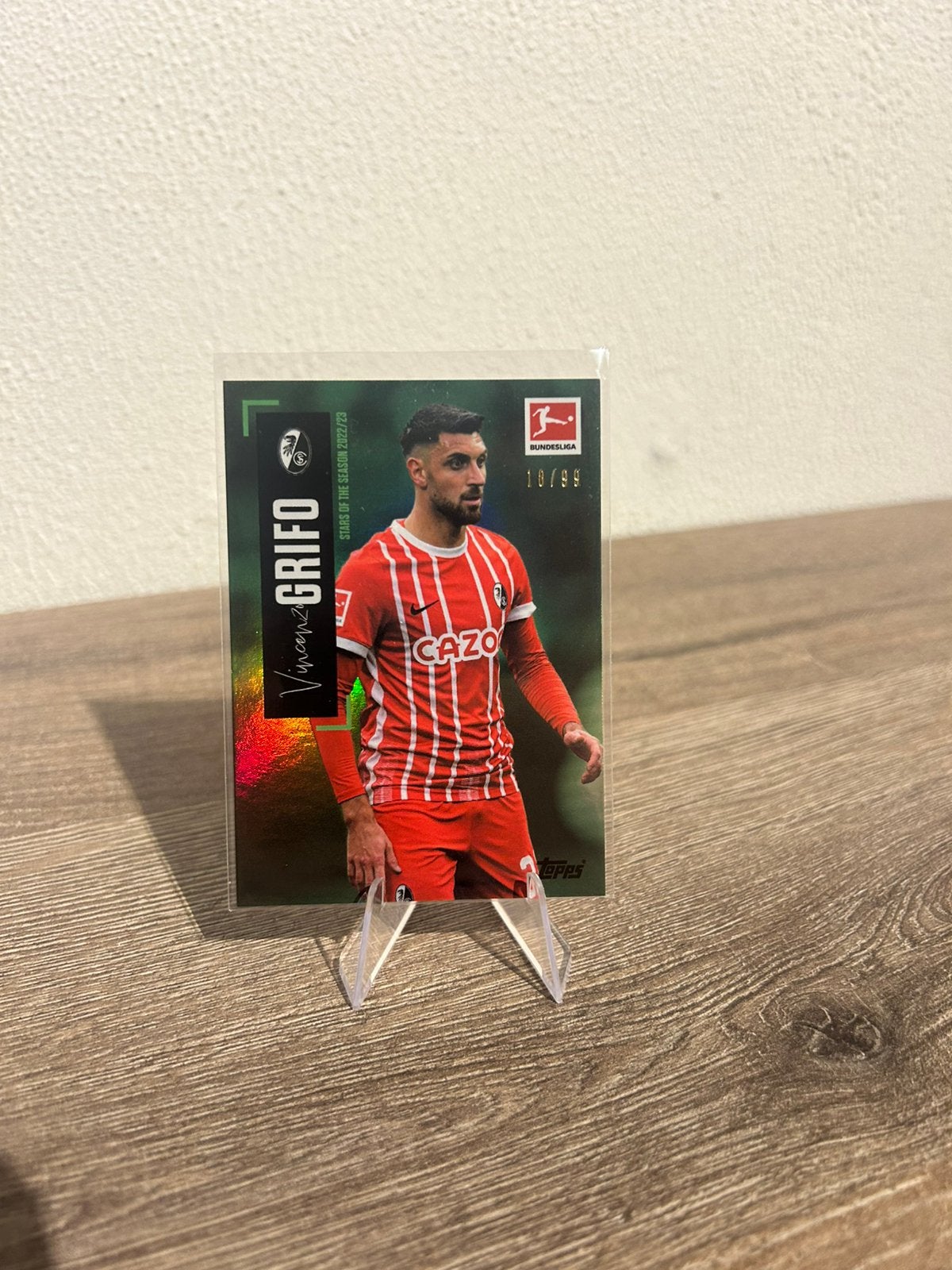 Vincenzo Grifo 2022-23 Topps Stars Of The Season /99, Ophalen of Verzenden, Zo goed als nieuw, Buitenlandse clubs, Poster, Plaatje of Sticker