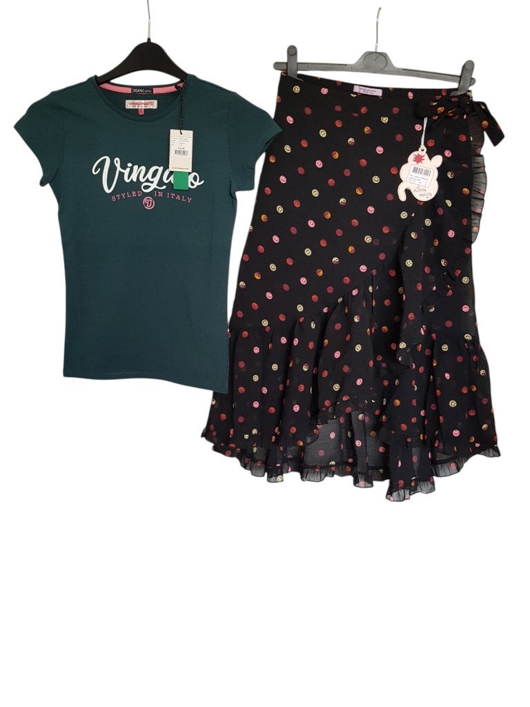 Mooi donker groen GLOEDNIEUW VINGINO shirt maat 12/152., Kinderen en Baby's, Kinderkleding | Maat 152, Nieuw, Vingino, Shirt of Longsleeve