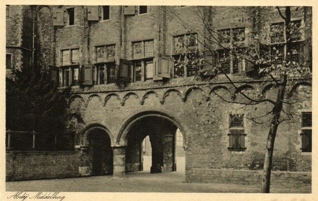 Abdij Middelburg - ongelopen, Ophalen of Verzenden, 1920 tot 1940, Ongelopen, Zeeland