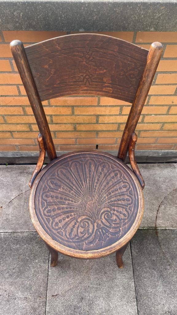 Vintage Thonetstoel Cosmos met pauwenstaartmotief, Antiek en Kunst, Antiek | Meubels | Stoelen en Banken, Ophalen