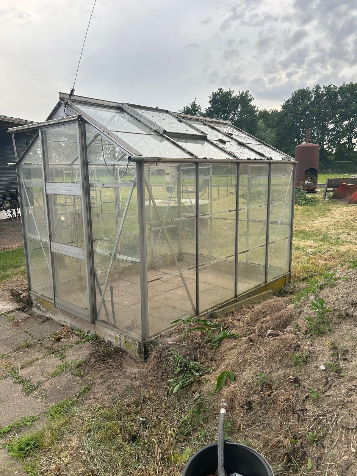 Glazen kweekkast, Ophalen, Glas, Aluminium
