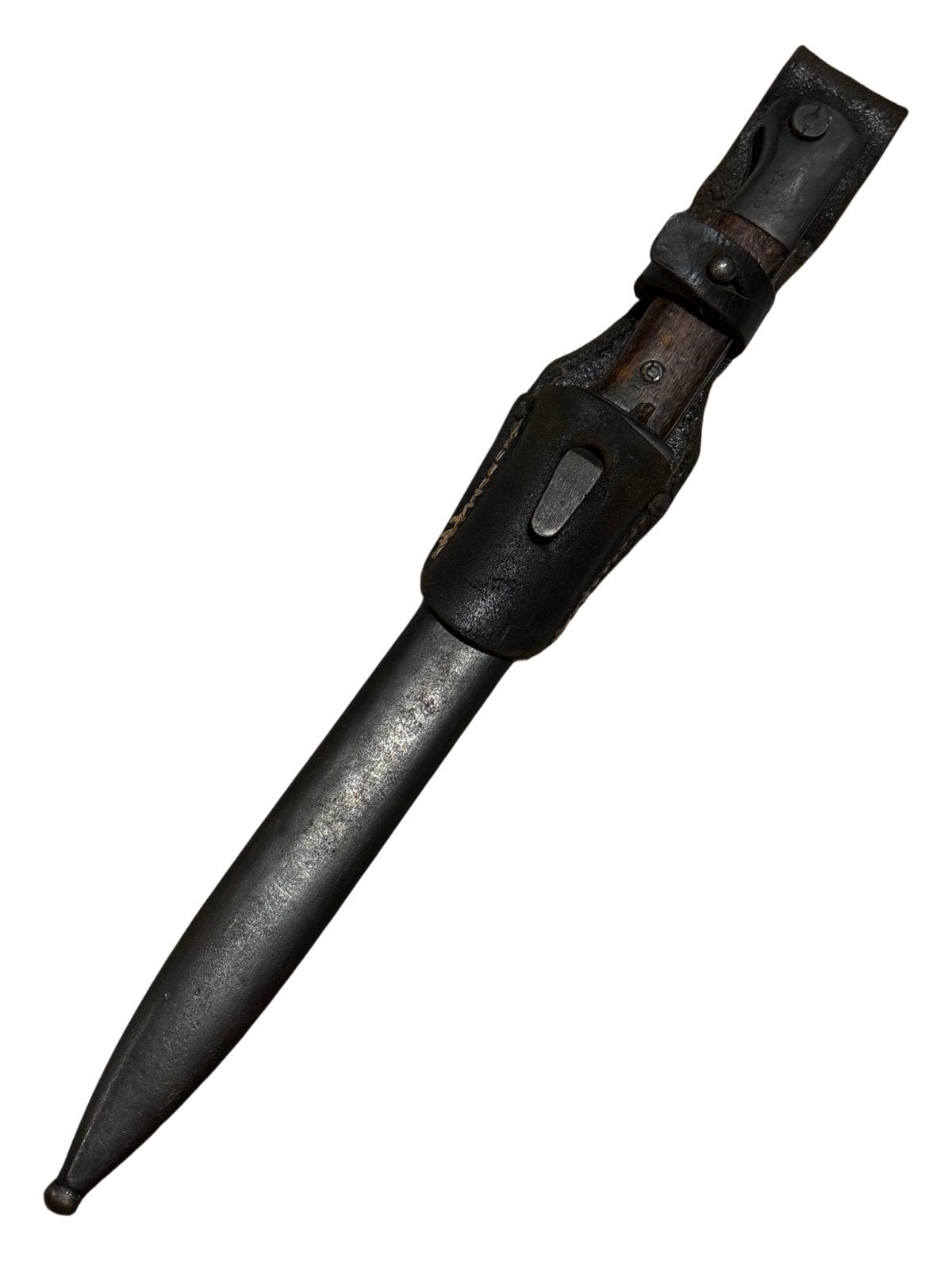 Duitse K98 Bayonet met frog en houten greepjes ww2, Ophalen of Verzenden, Landmacht, Duitsland, Overige typen