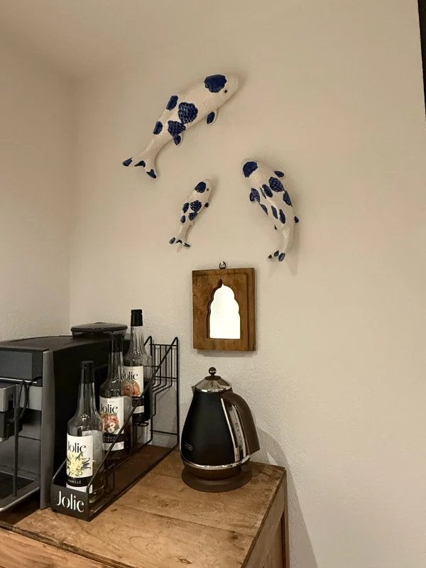 WANDSPIEGEL HOUT MARRAKECH, Minder dan 50 cm, -, -, Nieuw