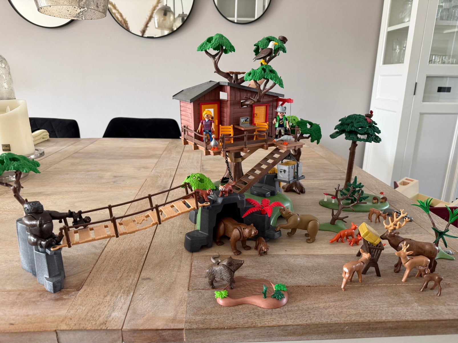 Playmobil - Avontuurlijke boomhut met extra bosdieren!, Ophalen of Verzenden, Zo goed als nieuw