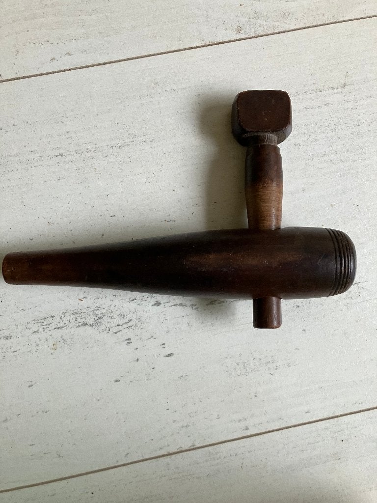Antieke houten biertap vaattap houten sleutel, Ophalen of Verzenden