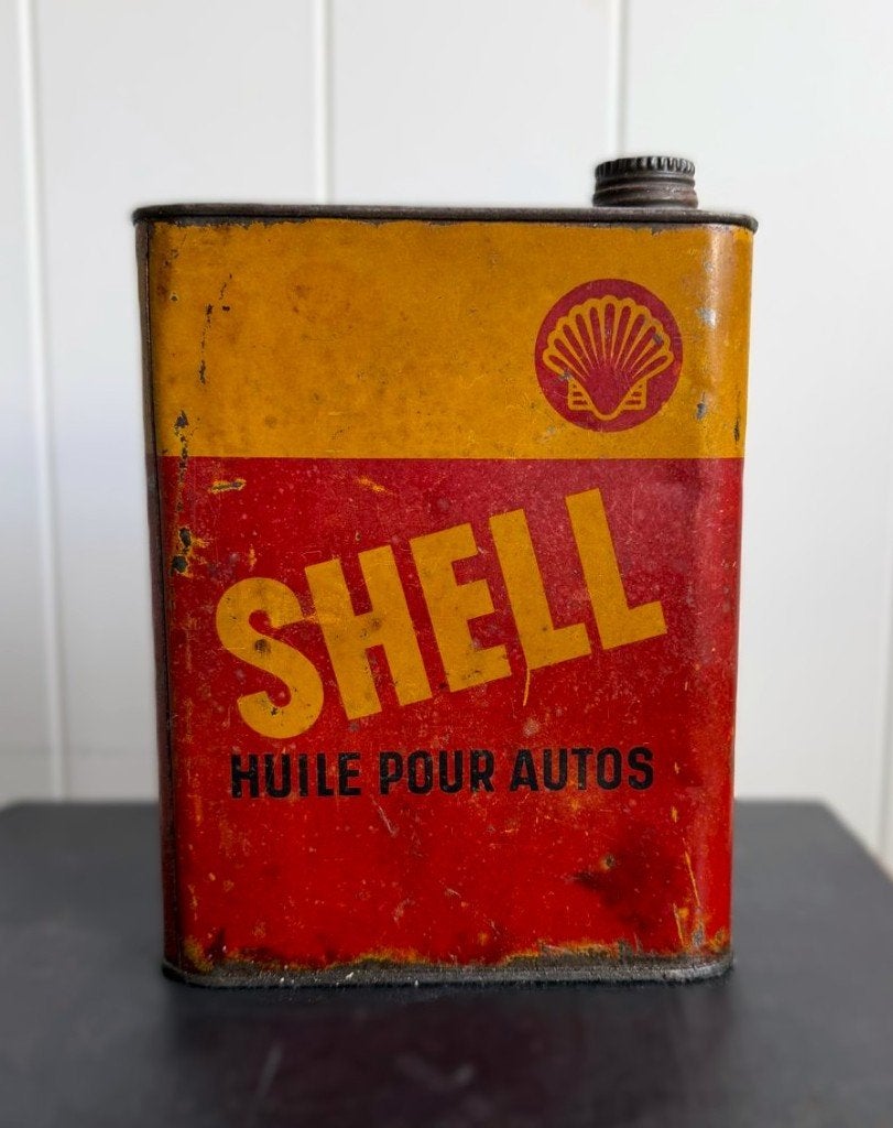 Shell olieblik oud Huile pour autos, Ophalen of Verzenden, Gebruikt, Overige typen