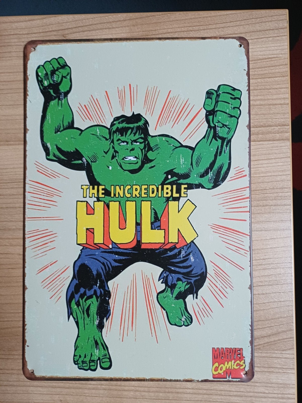 marvel the incredible hulk metalen poster, Ophalen, Zo goed als nieuw